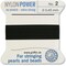 Griffin Nylon Bead Cord Perlseide – Size 2 (0.45mm) – 2 Meters per Card – Stainless Steel Needle Attached – for Knotting Pearls, Gemstones, Crystals and Beads